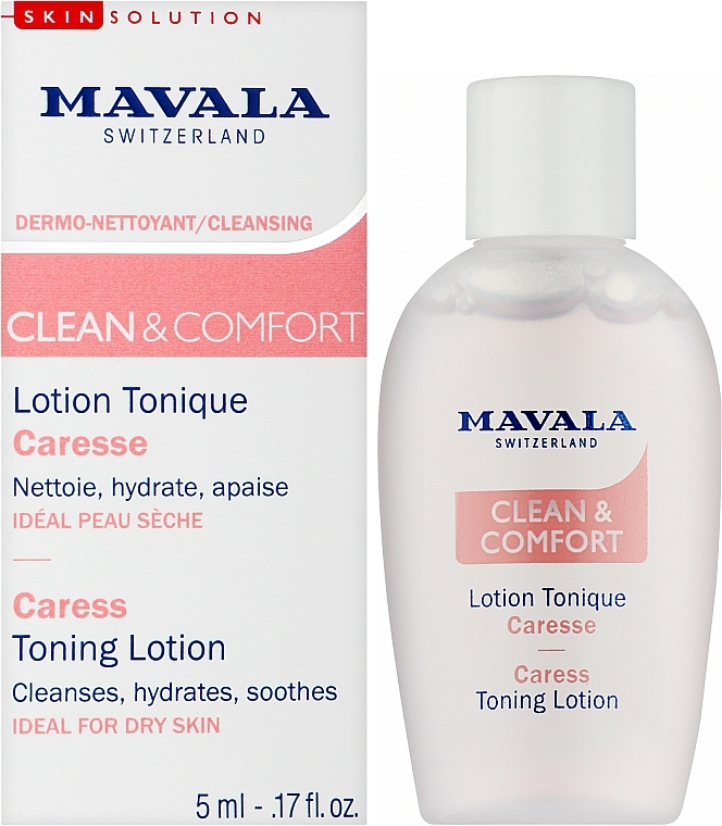 ПОДАРУНОК! Тонізувальний лосьйон для делікатного догляду - Mavala Clean & Comfort Careless Toning Lotion (пробник) — фото N2