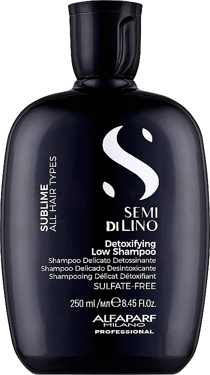 Шампунь для всех типов волос - Alfaparf Semi Di Lino Sublime Detoxifying Low Shampoo — фото N1