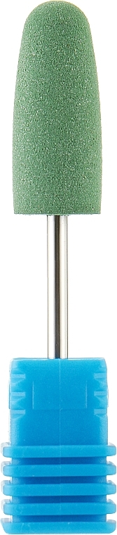 Фреза силиконовая "Пуля длинная" 601G, зеленая - Nail Drill — фото N1