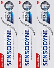 Парфумерія, косметика Набір - Sensodyne Repair&Protect Whitening (toothpaste/3х75ml)