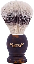 Помазок для бритья, ecaille - Plisson Original Shaving Brush "High Mountain White" Fibre — фото N1