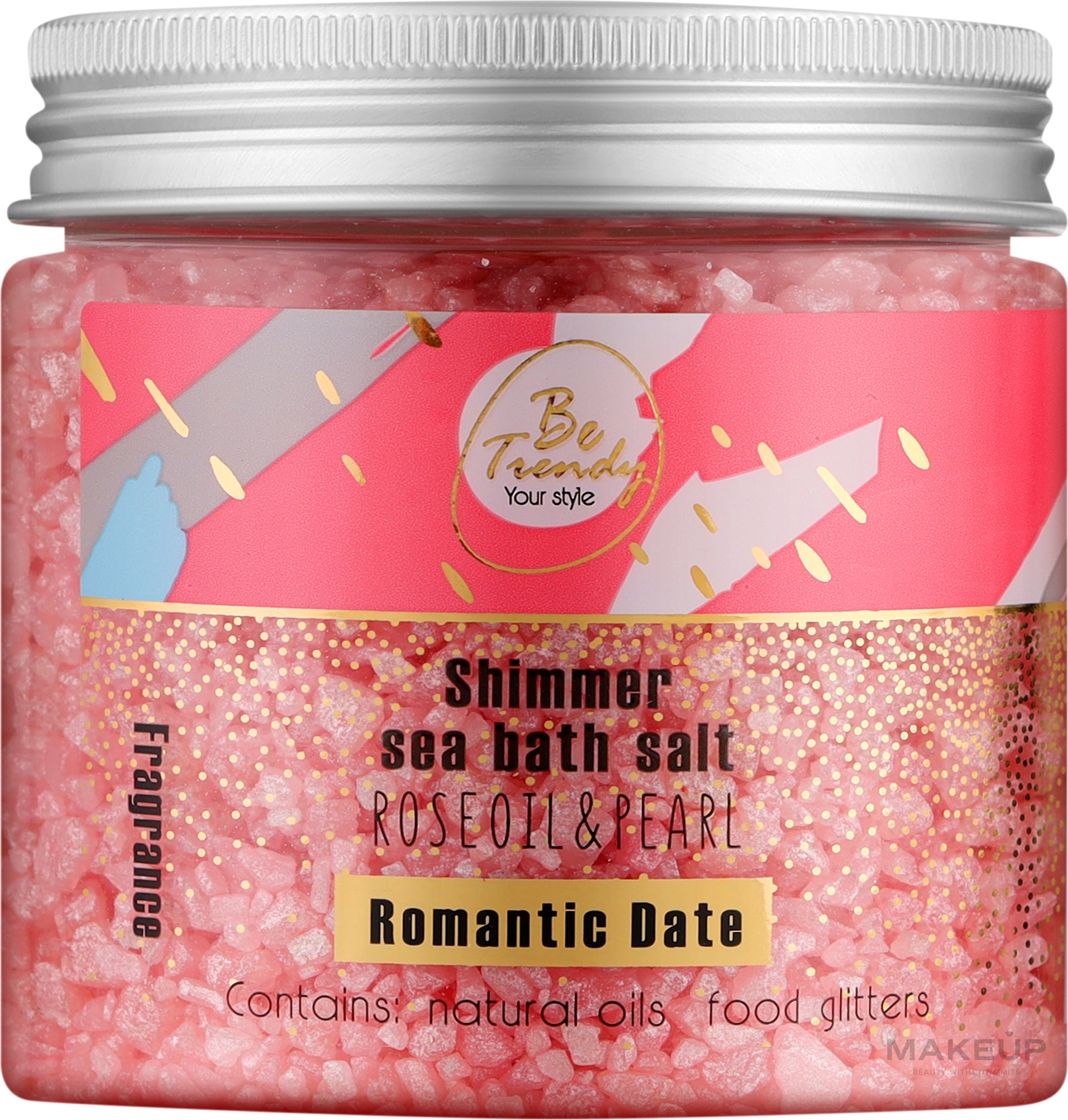 Соль для ванны "Romantiс Date" - Be Trendy Shimmer Sea Bath Salt — фото 250g