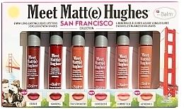 Набір рідких матових помад - TheBalm Meet Matt(e) Hughes Mini Kit San Francisco (lipstick/6x1,2ml) — фото N1