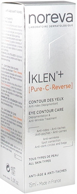 Засіб для догляду за шкірою навколо очей - Noreva Laboratoires Iklen+ Pure C Reverse Contour Eye — фото N1
