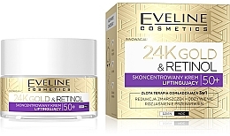 Крем-ліфтінг для обличчя - Eveline Cosmetics 24K Gold&Retinol Lifting Cream 50+ — фото N1