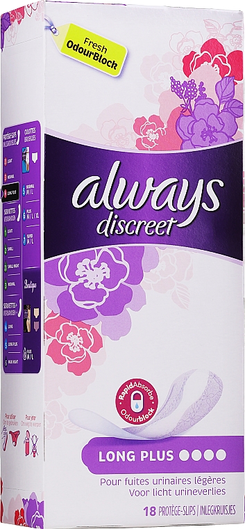 Always Discreet Long Plus - Гигиенические прокладки, 18 шт.: купить по  лучшей цене в Украине