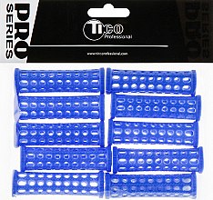 Бигуди пластиковые d20 мм, голубые - Tico Professional — фото N1