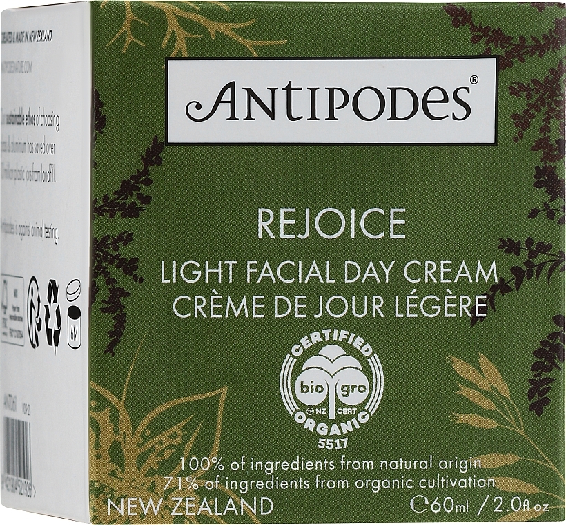 Восстанавливающий дневной крем для лица - Antipodes Rejoice Light Facial Day Cream — фото N2