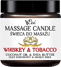 Массажная свеча "Виски и табак" - VCee Massage Candle Whiskey & Tobacco Coconut Oil & Shea Butter — фото N1