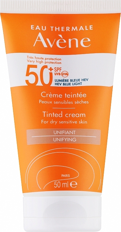 Солнцезащитный крем тональный для сухой и чувствительной кожи - Avene Tinted Creme SPF50+ — фото N1