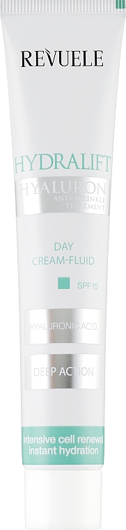 Денний крем-флюїд для обличчя - Revuele Hydralift Hyaluron Day Cream Fluid SPF 15 — фото N1