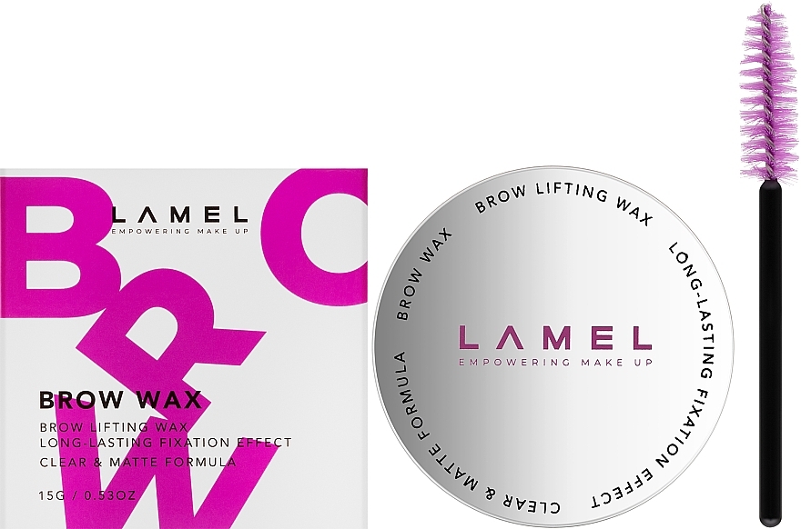 Фиксирующий воск для бровей - LAMEL Make Up Brow Lifting Wax — фото N3