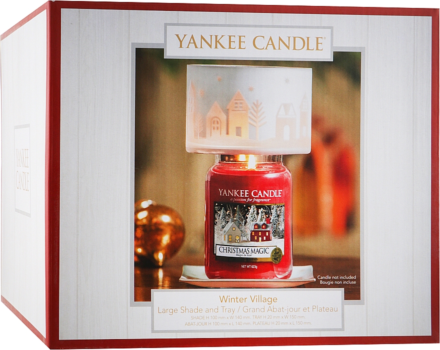 Подсвечник - Yankee Candle Winter Village Shade and Tray — фото N2