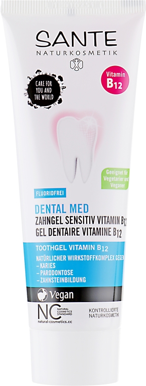 Зубная паста с витамином В12, без фтора - Sante Dental Care — фото N3