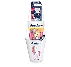 Парфумерія, косметика Набір - Jordan Junior Set (toothpaste/50ml + toothbrush/1pc + cup)