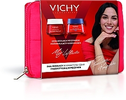 Набор по уходу за лицом - Vichy Liftactiv Collagen Specialist (f/cr/50ml + f/cr/50ml + pouch) — фото N1