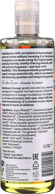 Шампунь для нормальных и жирных волос "Грейпфрут и апельсин" - Faith In Nature Grapefruit & Orange Shampoo — фото N2