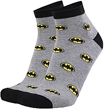 Мужские носки хлопчатобумажные "Batman" 5203, серые - Duna — фото N1