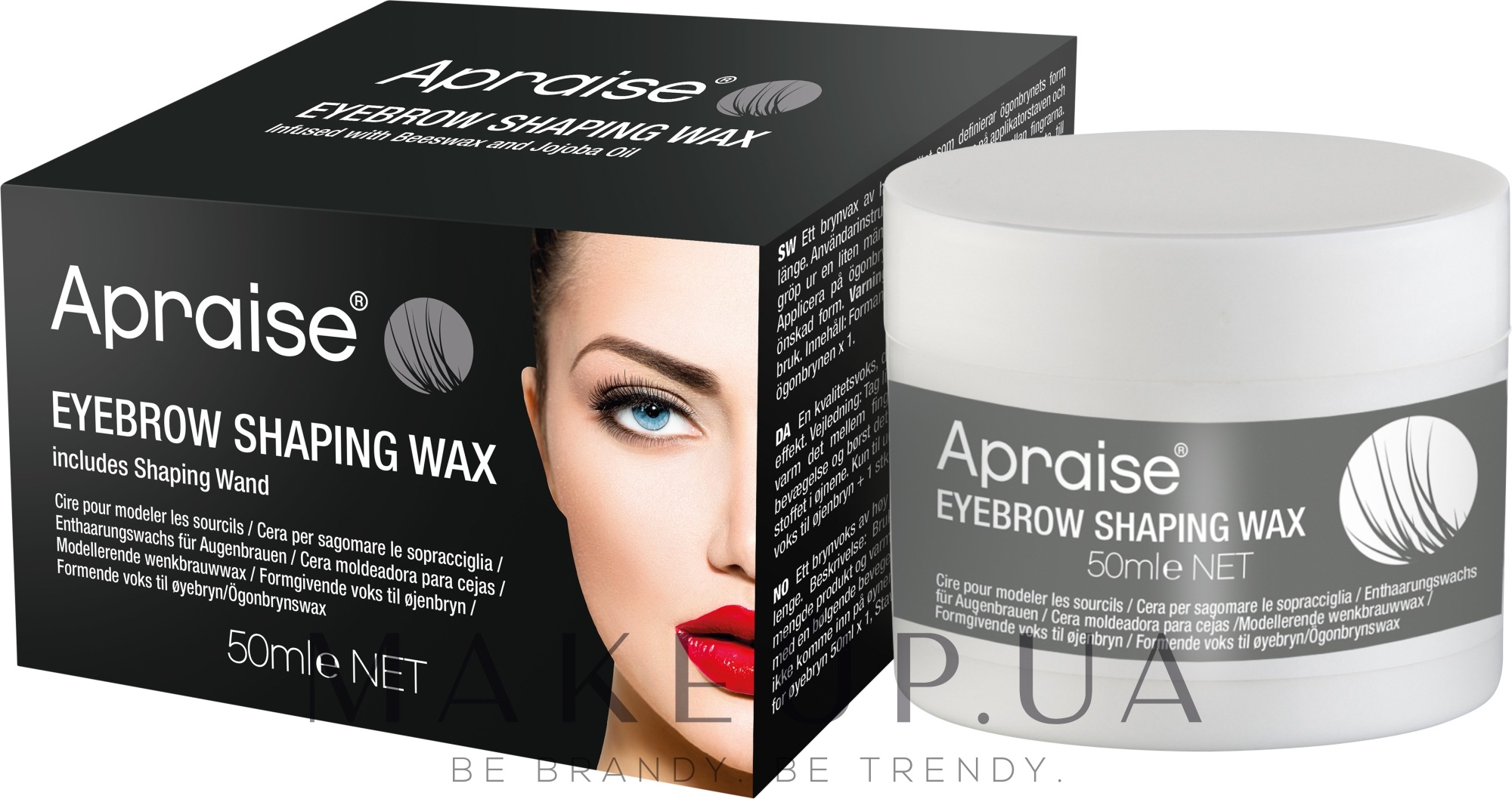Прозорий віск для укладання брів - Apraise Eyebrow Shaping Wax — фото 50ml