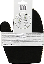 Массажная перчатка банная черная 16х23 - Titania — фото N2