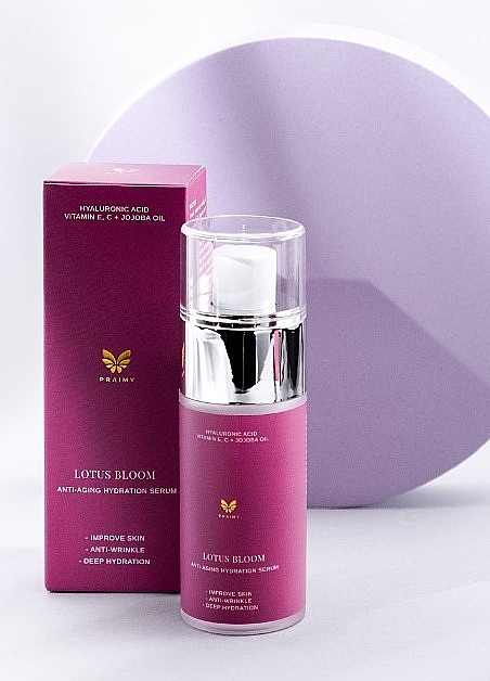 Увлажняющая сыворотка для лица - Praimy Lotus Bloom Anti-Aging Hydration Serum — фото N3