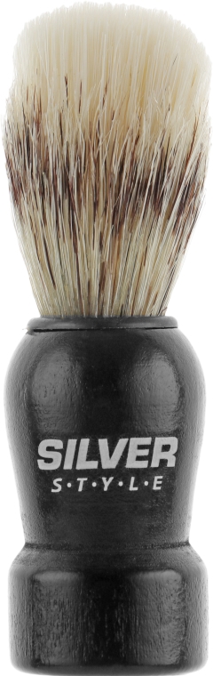 Помазок для гоління, SPM-24 A, чорний - Silver Style — фото N1