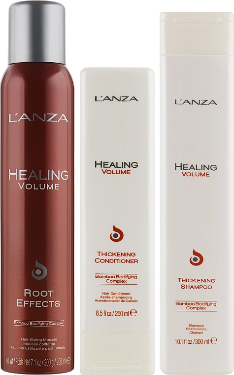 Набір - L'Anza Healing Volume Holiday Trio Box (shm/300ml + cond/250ml + spray/200ml) — фото N2