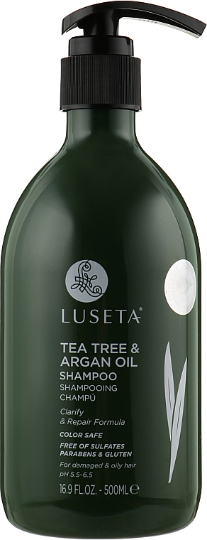 Шампунь для волос с чайным деревом и аргановым маслом - Luseta Tea Tree & Argan Oil Shampoo