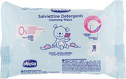 Влажные салфетки мягкие очищающие, 16 шт - Chicco Baby Moment Soft Cleansing Wipes — фото N1