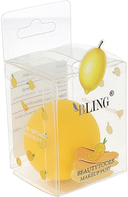 Спонж для макіяжу "Лимон" - Bling Makeup Puff — фото N1