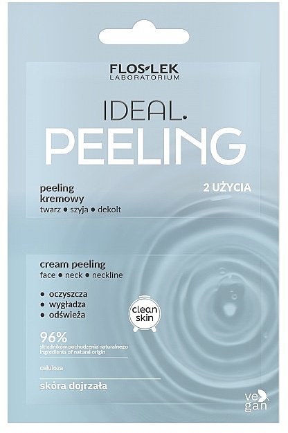 Крем-пілінг для обличчя, шиї та зони декольте - Floslek Ideal Peeling — фото N1