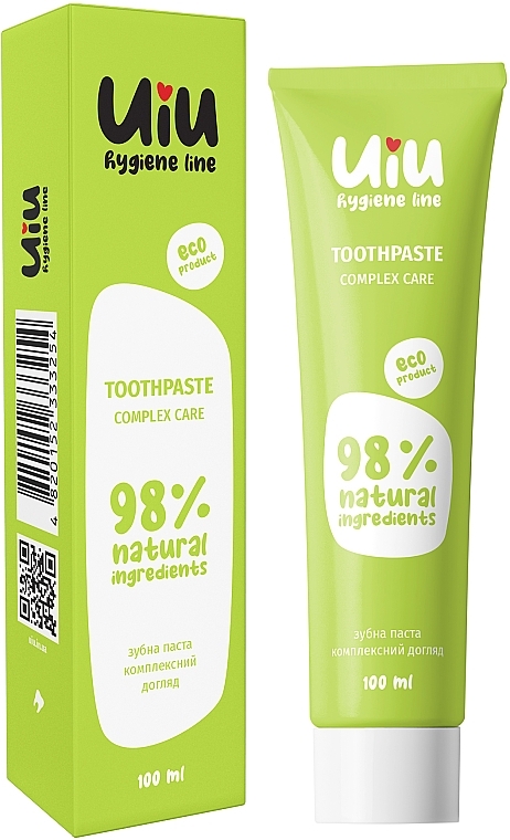 Зубна паста гігієнічна "Комплексний догляд" - Uiu Complex Care Tothpaste — фото N1