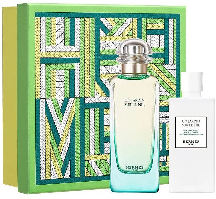 Hermes Un Jardin sur le Nil - Набор (edt/100ml + b/lot/80ml) — фото N1