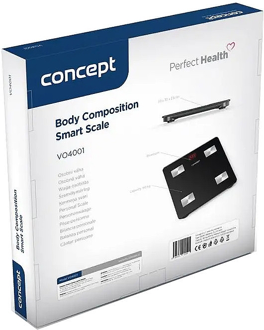 Діагностичні ваги VO4001, чорні - Concept Body Composition Smart Scale — фото N5