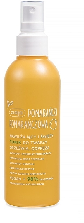 Увлажняющий тоник-спрей для лица - Ziaja Pomarańcza Pomarańczowa — фото N1