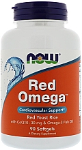 Желатинові капсули "Червоний дріжджовий рис" - Now Foods Red Omega Red Yeast Rice — фото N2