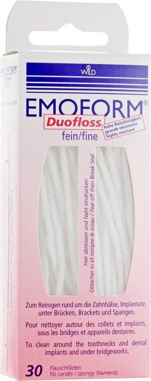Зубная нить тонкая, сверхкрепкая - Dr. Wild Emoform Duofloss Fine — фото N1