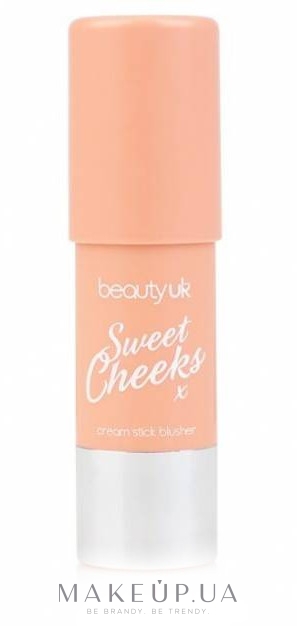Рум'яна в стіку - Beauty UK Sweet Cheeks Cream Stick Blusher — фото 1 - Peachy Cream