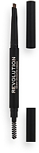 Makeup Revolution Duo Brow Definer Pencil - Makeup Revolution Duo Brow Definer Pencil — фото N2