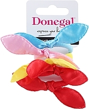 Резинки для волосся, 5 шт., FA-5682+, різнокольорові, сердечки 3 - Donegal — фото N1
