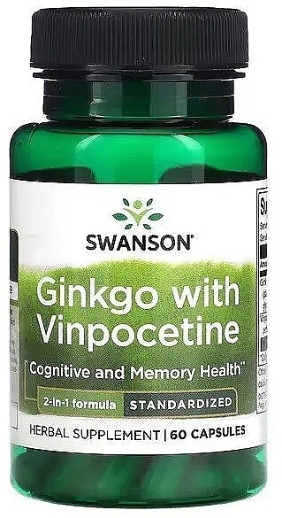 Харчова добавка "Гінкго з вінпоцетином" - Swanson Ginkgo With Vinpocetine Standardized — фото N1