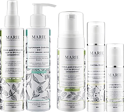 Парфумерія, косметика Набір для проблемної шкіри - Marie Fresh Cosmetics Anti-blemish Therapy (hydr/oil/150ml + foam/160ml + tonic/150ml + cr/30ml + mask/peel/50ml)