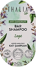 Парфумерія, косметика Твердий шампунь проти лупи з шавлією - Thalia Life Bar Shampoo