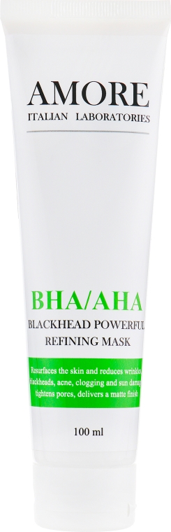 Концентрована маска з кислотами проти чорних цяток і акне - Amore BHA/AHA Blackhead Powerful Refining Mask — фото N2