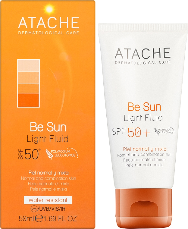 Сонцезахисний антивіковий флюїд - Atache Be Sun Light Fluid SPF50+ — фото N2