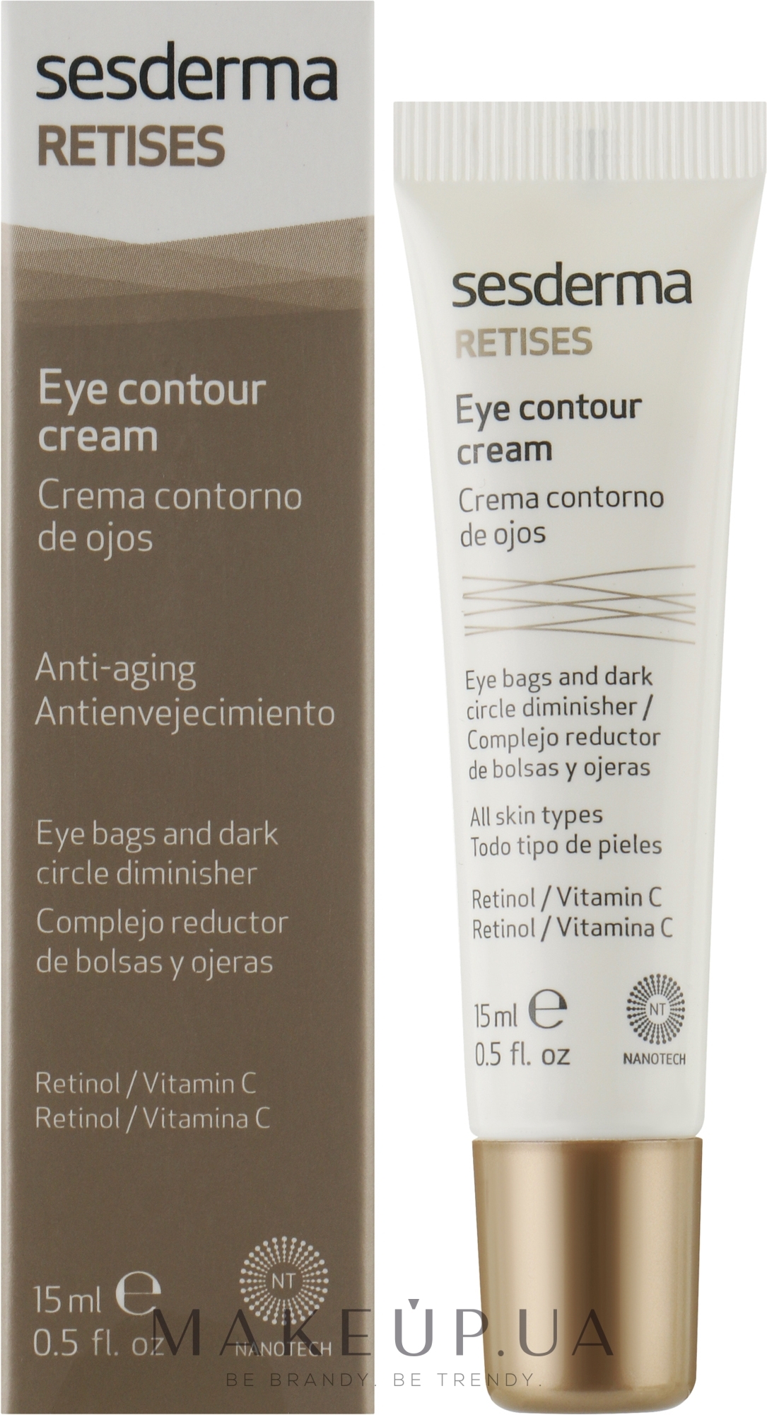 Регенеруючий крем-контур для шкіри навколо очей - SesDerma Laboratories Retises Eye Contour — фото 15ml