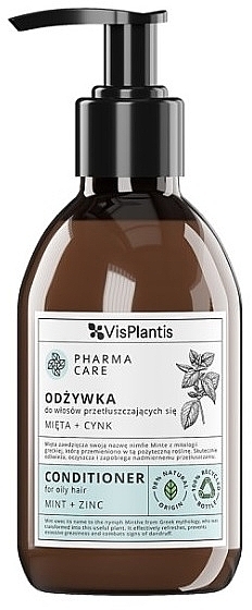 Кондиционер для жирных волос "Мята + цинк" - Vis Plantis Pharma Care Mint + Zink Conditioner — фото N1