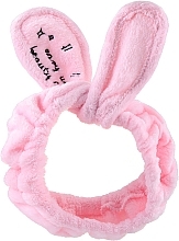 Косметическая повязка для волос "Ушки", светло-розовая - Dr. Mola Rabbit Ears Hair Band — фото N1