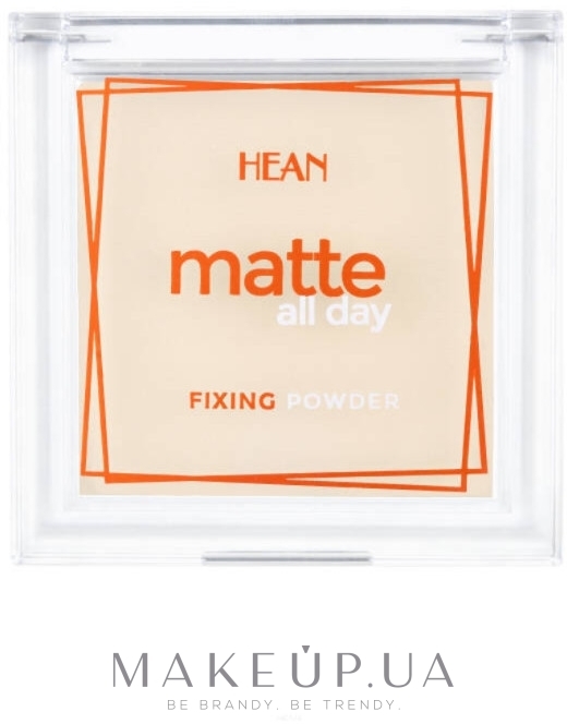 Матирующая пудра для лица - Hean Matte All Day Fixing Powder — фото 50 - Soft Beige