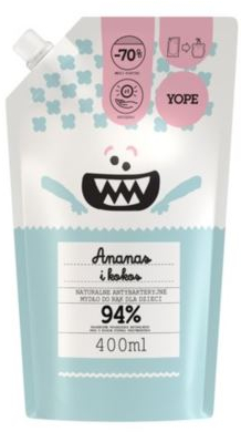 Антибактериальное мыло для детей "Ананас и кокос" - Yope (дой-пак)